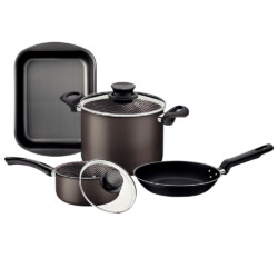 Juego Tramontina Kit Ollas Sarten Asadera 4 Piezas Teflon