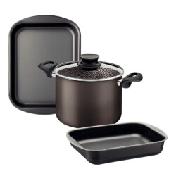 Juego Tramontina Kit Olla Asaderas Bateria 3 Piezas Teflon