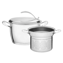 Olla Ventura 2 Piezas Tramontina Acero Inox Induccion 4,3 L
