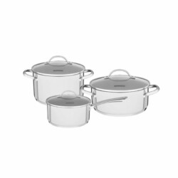 Juego De Ollas Tramontina Acero Inox Inducción 3 Piezas Una