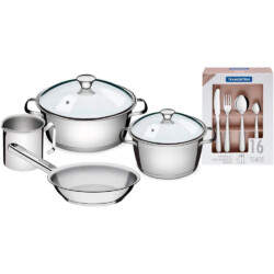 Juego Bateria Tramontina Ollas Induccion 22 Piezas Allegra