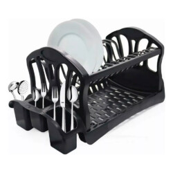 Escurridor De Plastos Plástico Vasos 2 Niveles Cubiertera