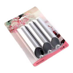 Set 3 Moldes Metalicos Para Cannoli Barquillos Reposteria
