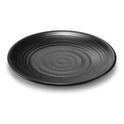 Plato De Melamina Negro 18 Cm Vajilla X Unidad