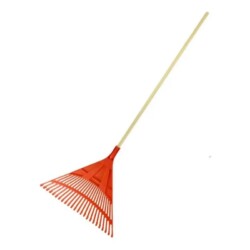 Escoba De Jardin 24 Diente 61 Cm Rastrillo Pl?stico Madera