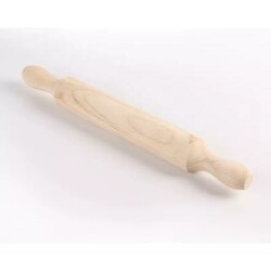 Palote De Amasar Madera Palo Rodillo Macizo 40 Cm X 4 Cm