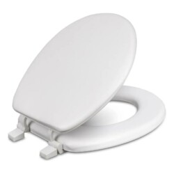 Tapa De Inodoro Acolchonada Blanca Lisa 42 Cm X 36 Cm