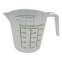 Jarra Medidora De Plastico 500 Ml Graduada Transparente