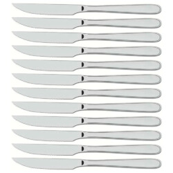 Cuchillo De Asado Tramontina Acero Inox Meresias X12 Unid.