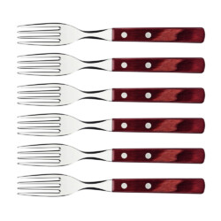 Tenedor De Asado Tramontina Polywood Madera X6 Unid