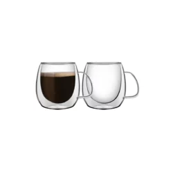 Taza Doble Vidrio Tramontina Cafe x2 Unid. 100 ml