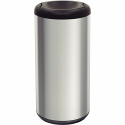 Basurero De Acero Inox Tramontina Piemonte Vaiven 40 L Negro