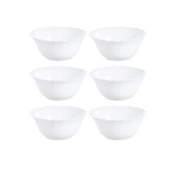 Bowl Compotera Luminarc Trianon Vidrio Blanco X6 Unid