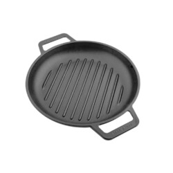 Sarten De Hierro Curado Grill Victoria Con Asas 25 Cm