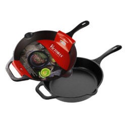 Sarten De Hierro Curado 25 Cm Victoria 2 Litros