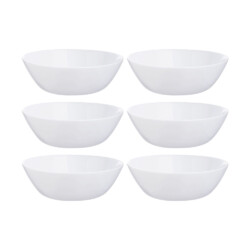 Bowl De Vidrio Blanco Luminarc Zelie 16 Cm X 5 Cm X6 Unid