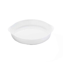 Fuente De Vidrio Asadera Luminarc Oval 28 Cm X 5 Cm Blanco