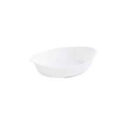 Fuente De Vidrio Asadera Luminarc Oval 21 Cm X 13 Cm Blanco