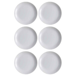 Plato Llano Vidrio 27 Cm Luminarc Granit Diwali X6 Unid