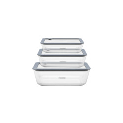 Juego Recipientes Hermeticos Tramontina Vidrio 3 Piezas