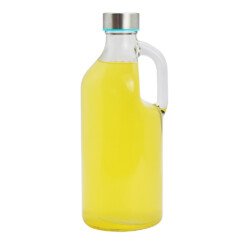 Botella De Vidrio 1000 Ml Selecta Tapa De Metal Agua Jugo