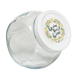 Frasco Galletero De Vidrio Galletas Tapa De Plastico 1,5 Lts