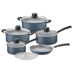 Juego De Ollas Bateria Tramontina Cocina 6 Piezas Versalhes Azul
