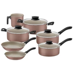 Juego De Ollas Tramontina Bateria Linz 7 Piezas Antiadherente - ROSA